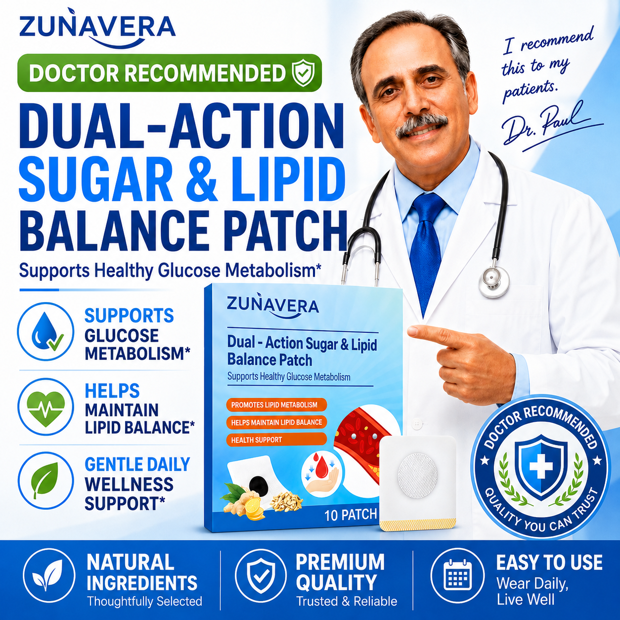 🌿 Dual-Action Sugar & Lipid Balance Patch — Balance Sugar. Support Lipids. Reclaim Your Energy.-Zuckerberg