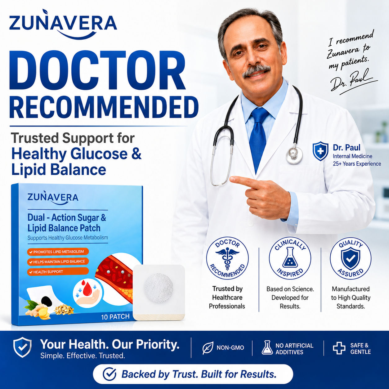 🌿 Dual-Action Sugar & Lipid Balance Patch-QE
