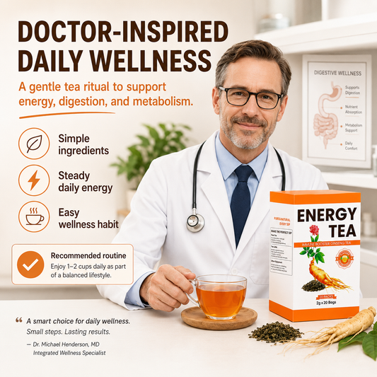 Double Ginseng Oolong Energy Tea – Organic Metabolism Booster for Weight Management & Natural Focus -V