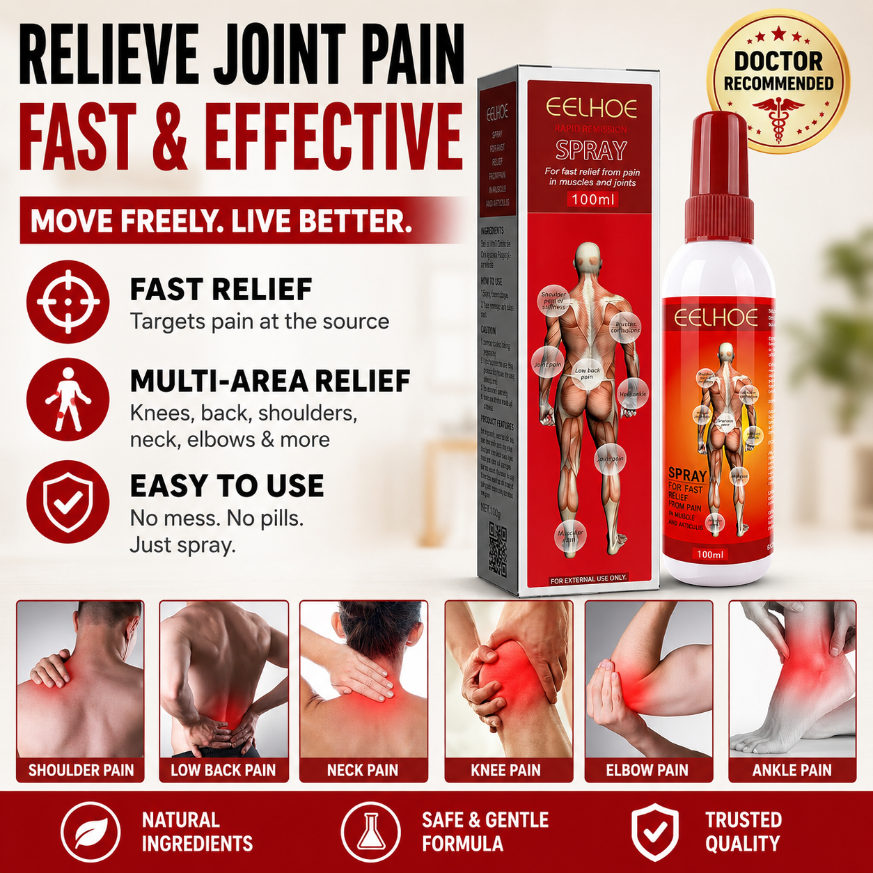 🏃 Joint Care Spray-Spray Away Joint Pain — For Back, Knees, Neck & Beyond-Q1