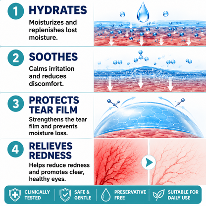 👁️ EELHOE Sterile Eye Drops – Preservative‑Free, Portable, Single‑Use Vials-QE