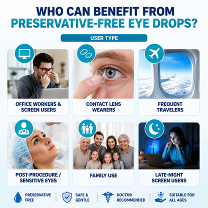 👁️ EELHOE Sterile Eye Drops – Preservative‑Free, Portable, Single‑Use Vials-QE