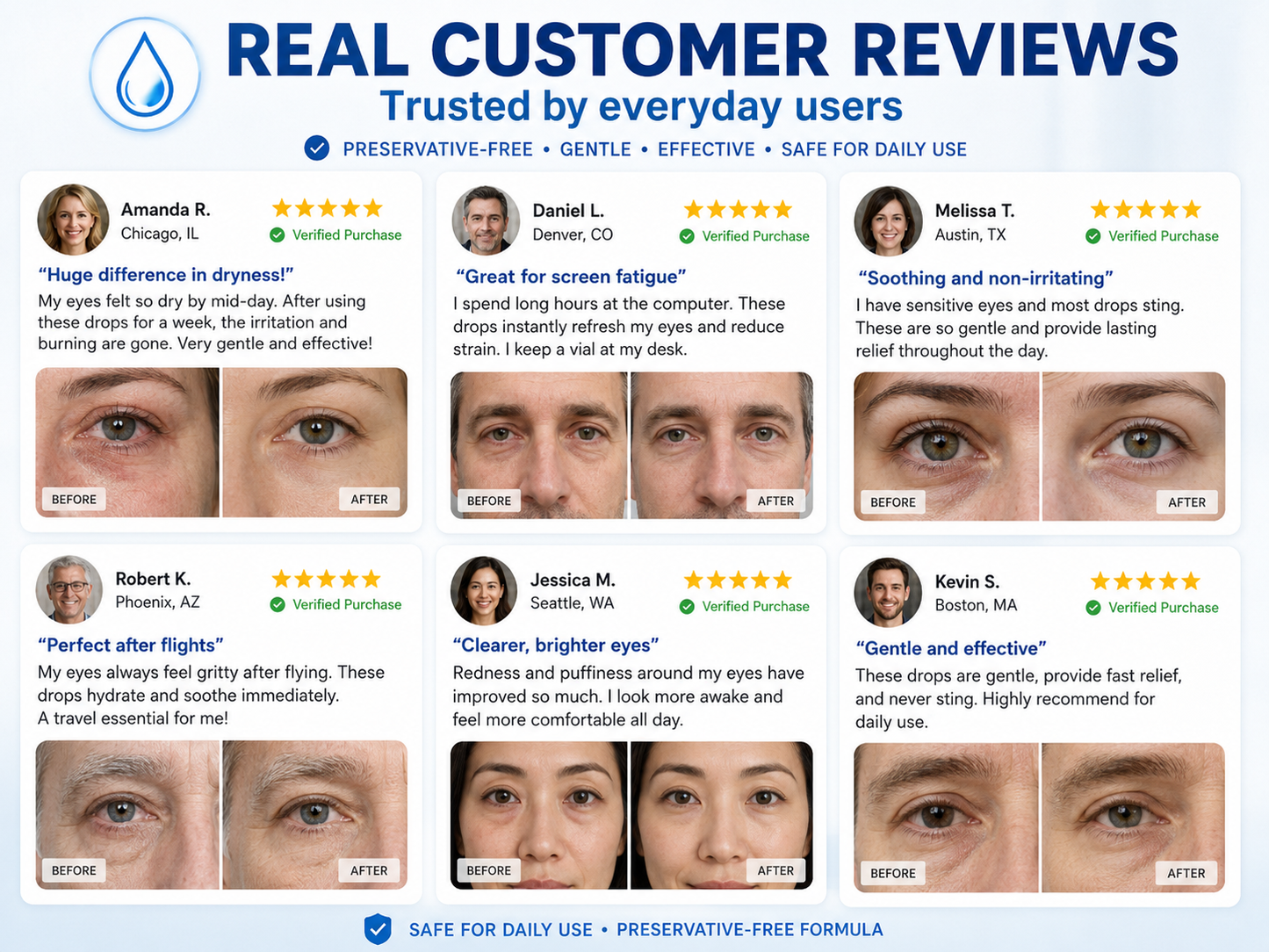 👁️ EELHOE Sterile Eye Drops – Preservative‑Free, Portable, Single‑Use Vials-QE