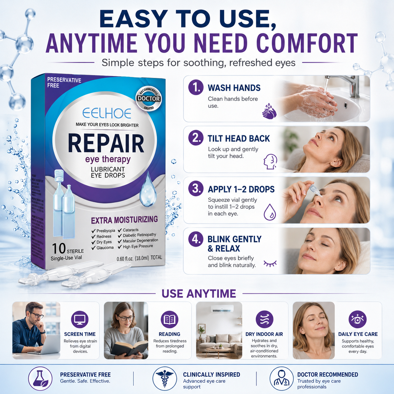 👁️ EELHOE Sterile Eye Drops -Q1