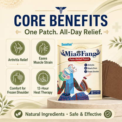 🌿 Pain Relief Patch — 12 Hours of Penetrating Heat That Works Deep — Soothes Arthritis, Muscle Strain & Frozen Shoulder Naturally-Q1